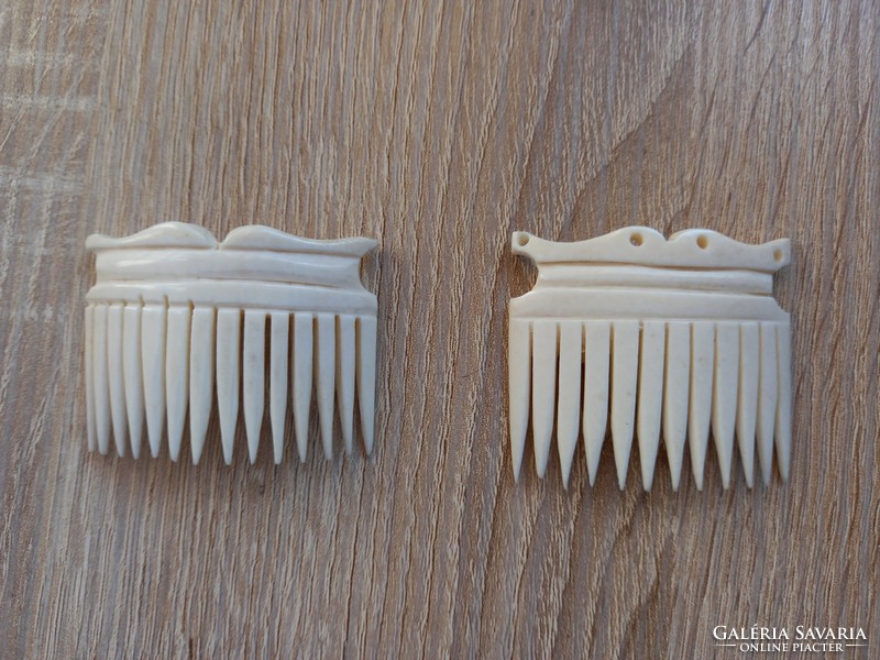 Bone hair combs 2 pcs