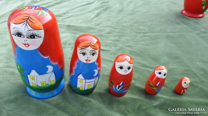 Set of 5 matryoshka dolls - modern - rare model