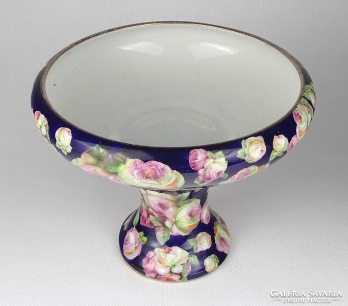 1M054 old purple floral princess louise Austrian porcelain centerpiece