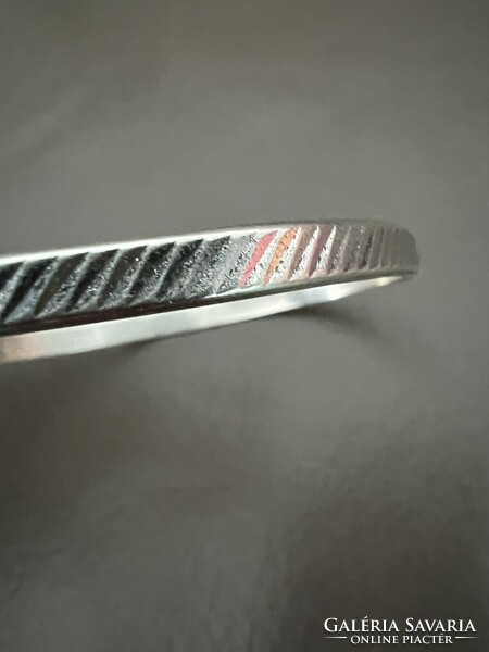 Engraved silver bracelet