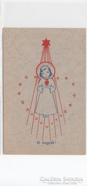 Vallásos képeslap (Karácsony-Újév),postatiszta, Ferences missziók! 3db postatiszta + 1db írott