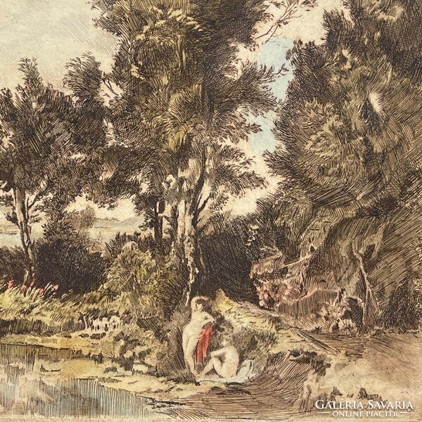 Lipót Herman_ bathers in the clearing (f580)