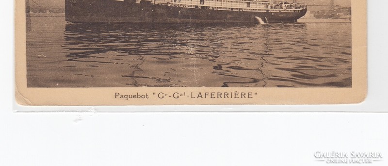 J:01 postcard made of a ship postmark 