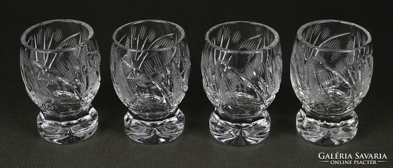 1M050 old polished brandy glass 4 pieces