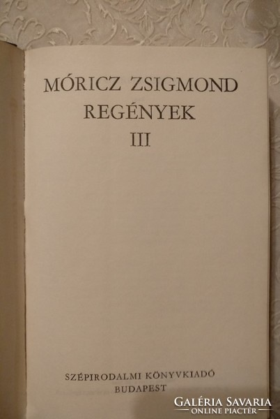 Móricz: novels iii., Recommend!