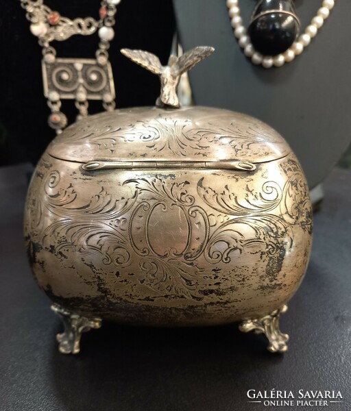 Antique silver sugar bowl