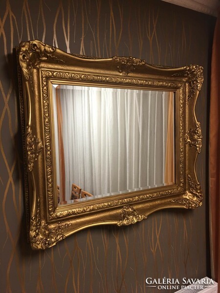 Blondel frame with polished mirror from the beginning of the century, extra wide