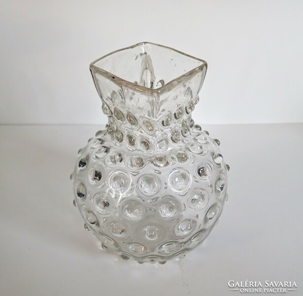 Huta glass baptismal jug with cam 11.5cm