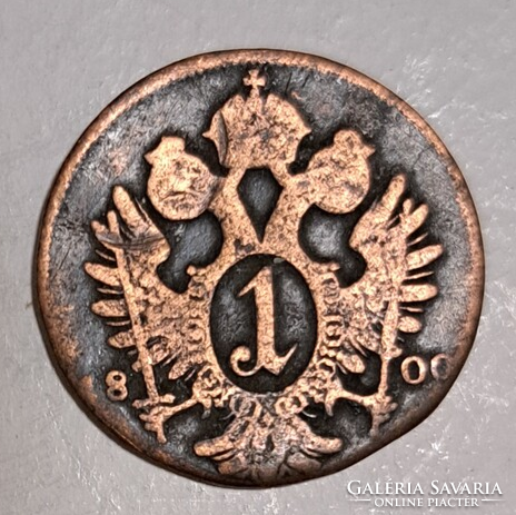 1 krajcár 1800-ból Ausztria pénzérme (117)