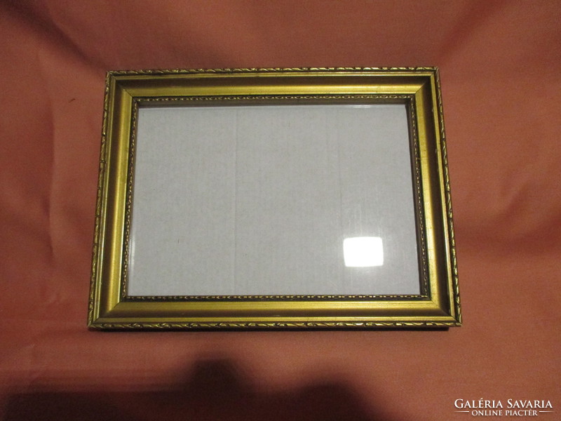 Old glass picture frame