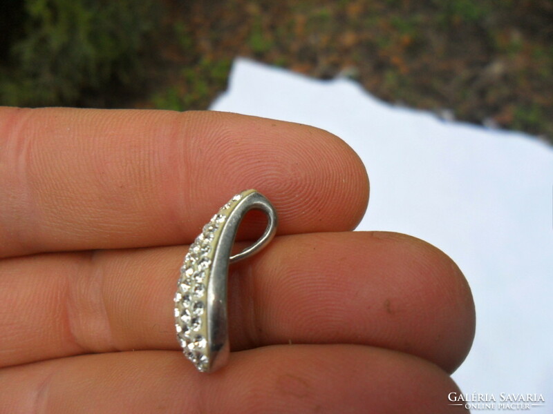 Zema stone silver pendant with swarovski crystals