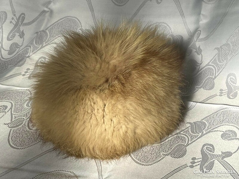 Women's fur ball cap, cap, made of real fur