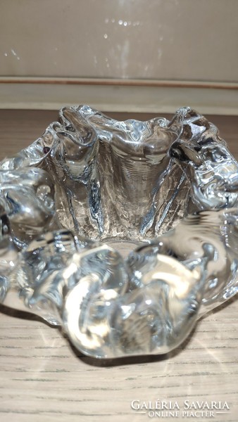 Skandináv art glass  gyertyatartó