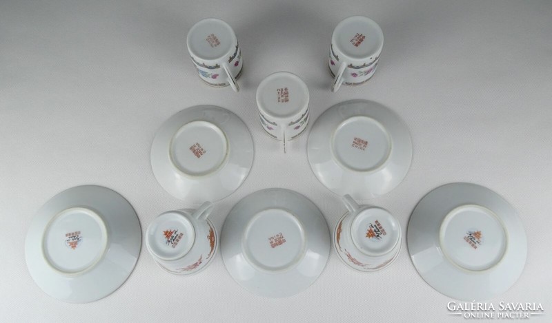 1L982 Kínai porcelán kávéscsésze 3+2 darab