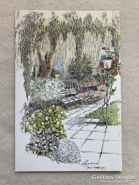 " A Parkban " képeslap -  Postatiszta