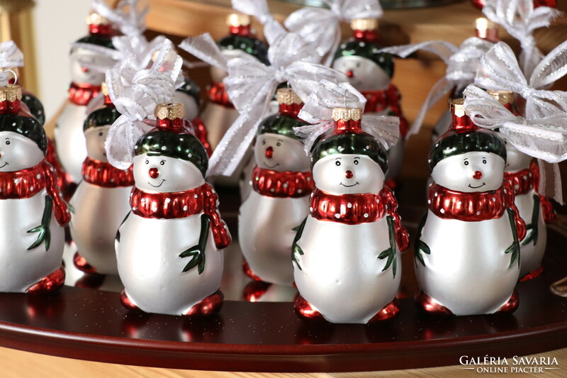 Craft snowman with Christmas tree decoration