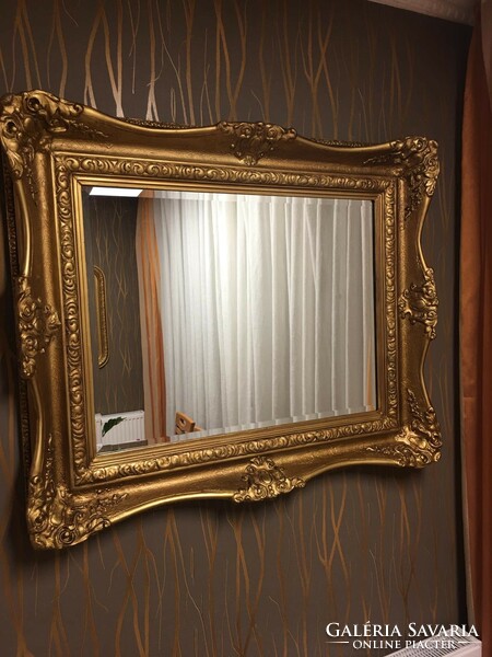 Blondel frame with polished mirror from the beginning of the century, extra wide