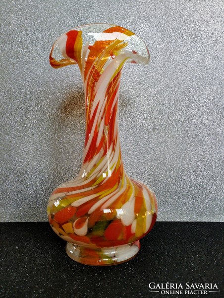 Broken glass vase