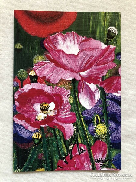 Floral postcard, mail order - 