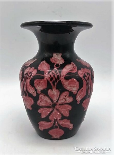 Fejes Sándor HMV kerámia váza, 1940-es évek, 16,5 cm magas