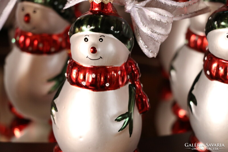 Craft snowman with Christmas tree decoration