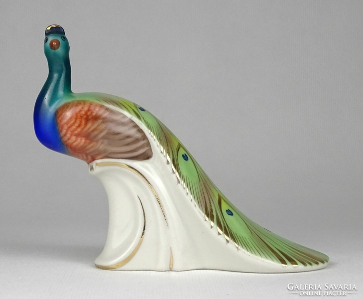 1L989 old drasche porcelain peacock