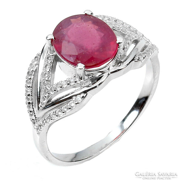 59 And real ruby 925 silver ring