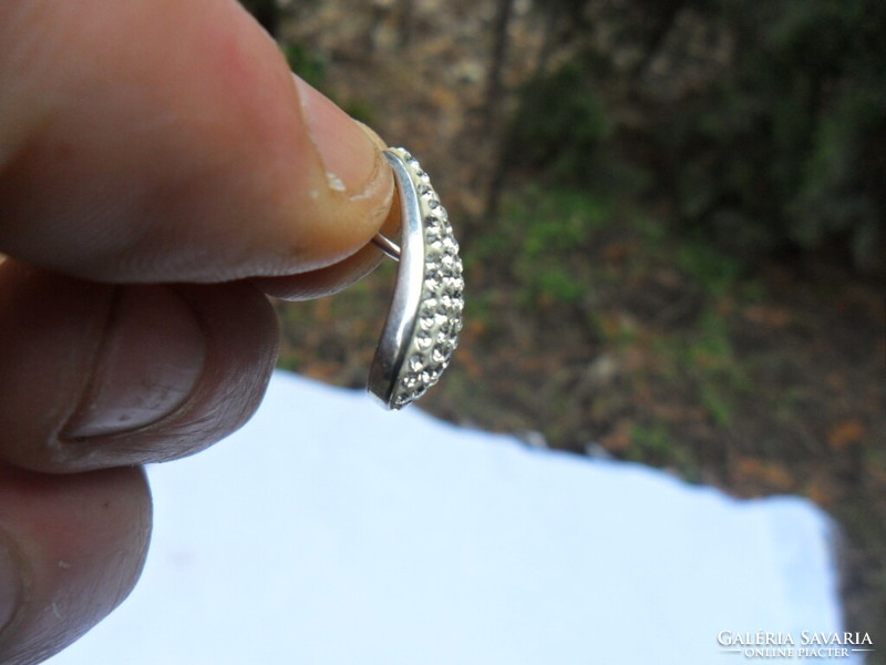 Zema stone silver pendant with swarovski crystals