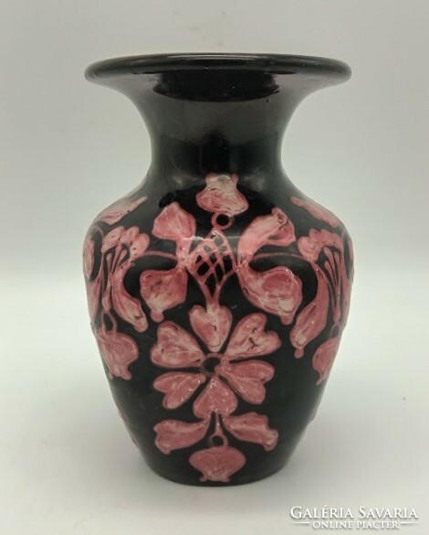 Fejes Sándor HMV kerámia váza, 1940-es évek, 16,5 cm magas