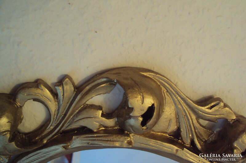 Felújított elegáns,barokkos keretű,ovális FLORENTIN tükör,új tükörbetéttel.