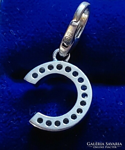 Italian giorgio martello milano silver pendant with zirconia stones