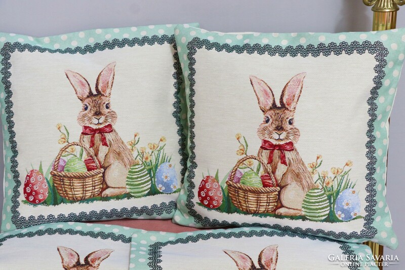 Bunny, Easter machine tapestry pillowcase