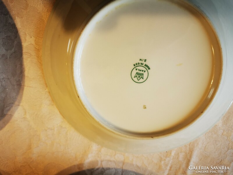 4 db  lüsztermázas Kahla porcelán mély, leveses tányér