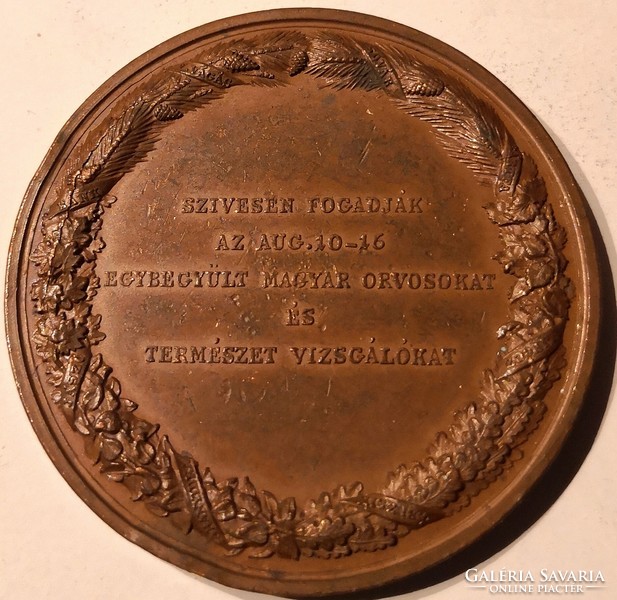 N/035 - 1846. „MOTT VII. vándorgyűlése Kassán és Eperjesen" bronz emlékérem