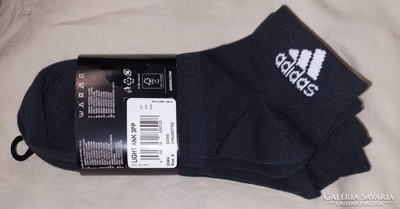 Adidas unisex black ankle socks 3 pairs