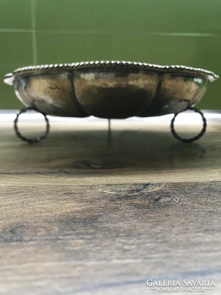 Silver serving bowl