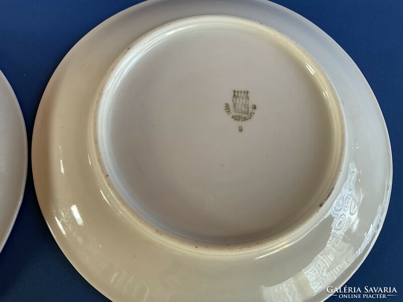 Zsolnay antique 4 display saucer small plate with flowers