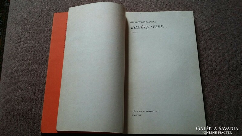 Grandpierre K. Endre: Kiegészítések ... - dedikált verseskötet, 1989.