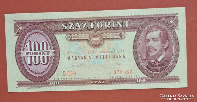 1989. évi 100 forint bankjegy B sorozat, szép gyűjtői darab (57)