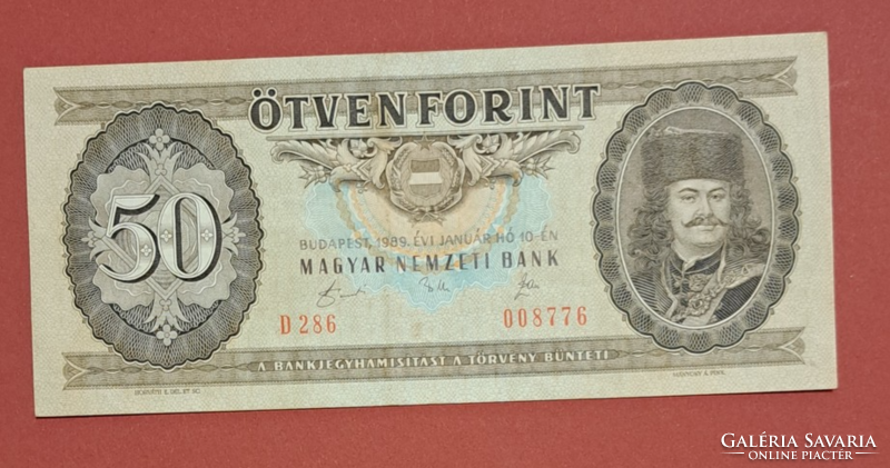 1989. 50 forint., szép (60)