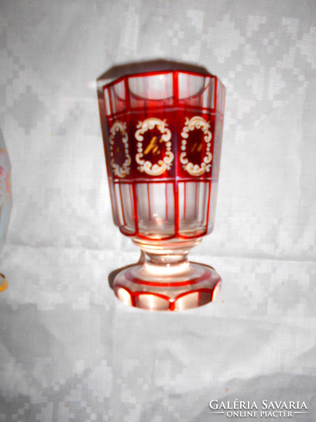 Biedermeier engraved-polished glass