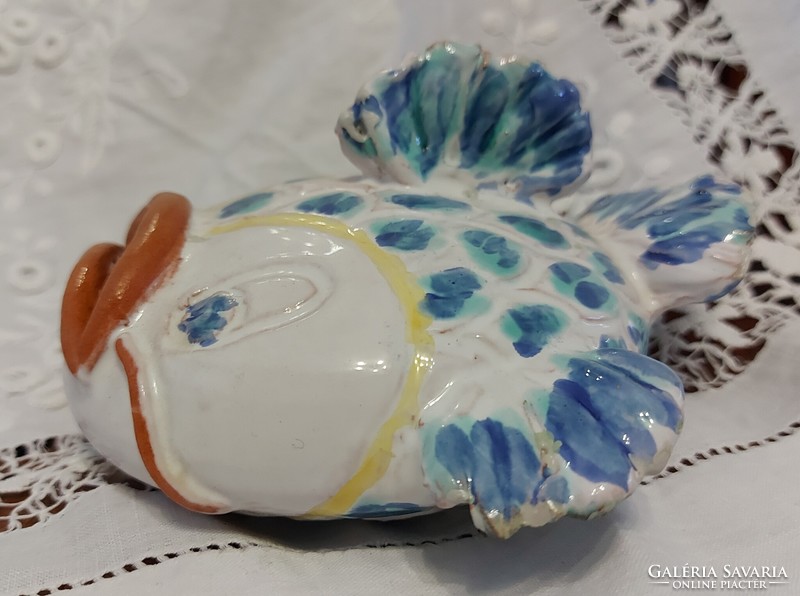 Zsuzsa Morvay ceramist marked fish pottery