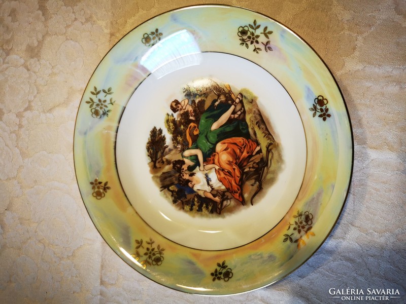 1 Luster-glazed Kahla porcelain deep soup plate