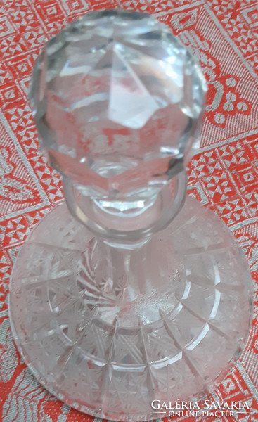 Engraved lead crystal wine decanter