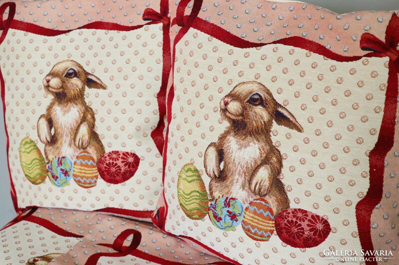 Bunny, Easter machine tapestry pillowcase
