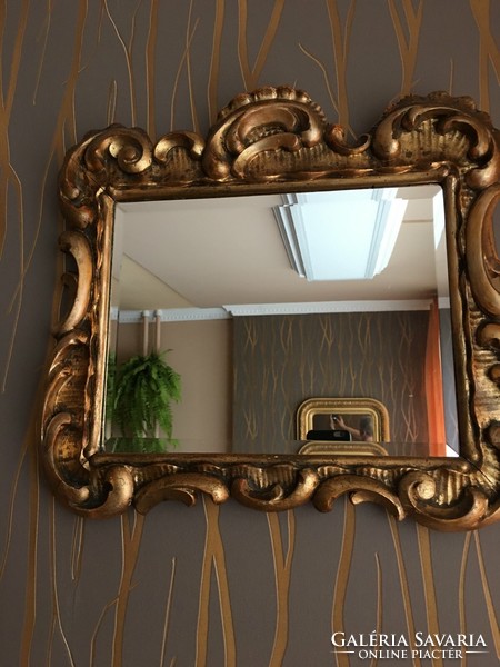 Florentin faragot keret csiszolt tükőrrel eredeti aranyozásal