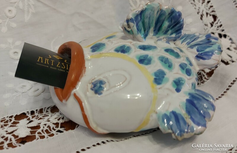 Zsuzsa Morvay ceramist marked fish pottery