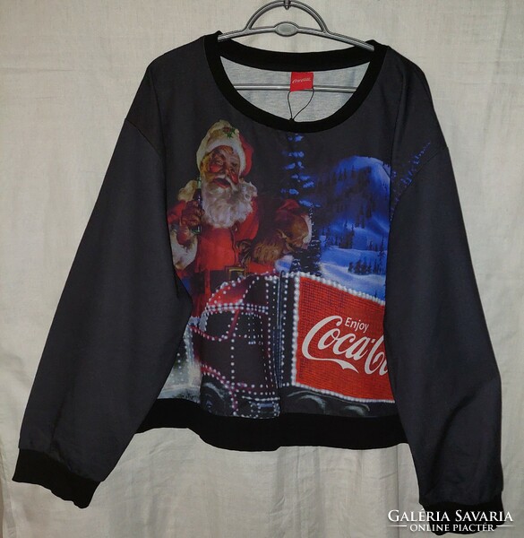 Plus size sweatshirt with Coca cola lettering (52-54)