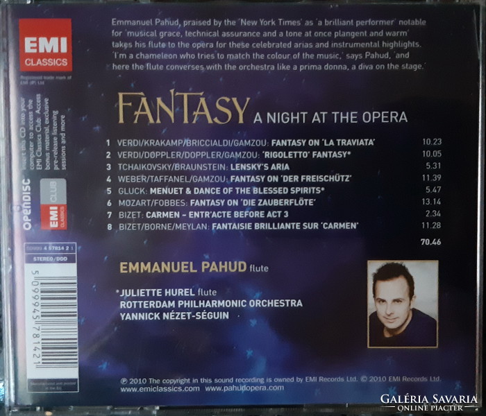 EMMANUEL PAHUD  FUVOLA   -  KLASSZIKUS CD