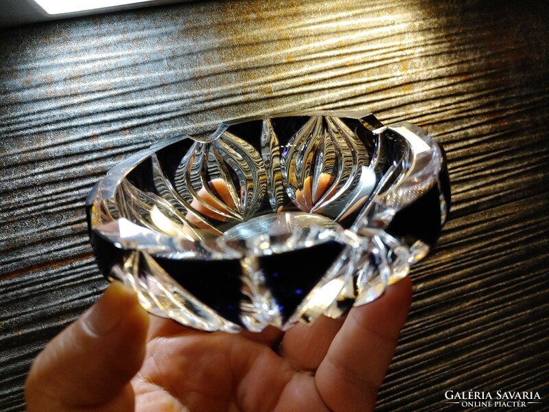 Beautiful two-tone glass crystal ashtray